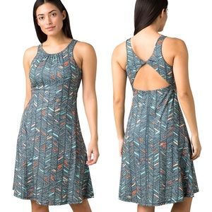 NWT Prana Skypath Built-In Bra Chalkboard Sketch Dress | XS